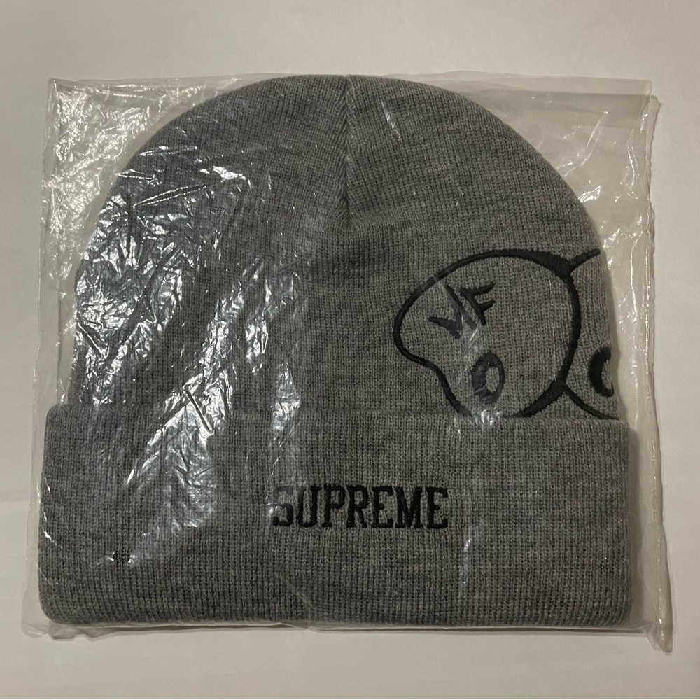 Supreme Gray MF DOOM Beanie FW23